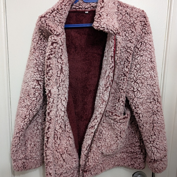 Oversized sherpa sweater jacket full zip - Picture 4 of 4